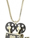 Betsey Johnson Film Noir Vintage Camera Pendant Necklace Long Necklace