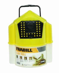 Frabill Flow Troll Bait Container, 6-Quart, Yellow/White