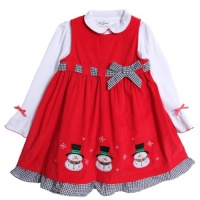 BT Kids Girls (4-6x) 2 pc red corduroy holiday jumper set