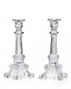 Brand New!! Eiffel Tower Shannon Crystal Candle Stick Pair