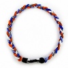 Titanium Tornado Baseball Necklace Orange Royal White 18