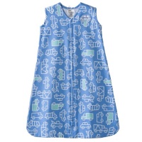 HALO Sleepsack 100% Cotton Wearable Blanket, Blue Graphic Car, Medium