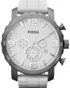 FOSSIL JR1427 Nate Chronograph Silicone Watch White