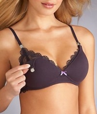 Elle Macpherson Intimates Light of The Moon Wire-Free Nursing T-Shirt Bra, 32D, Aubergine