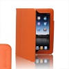 SAVEICON Orange PU Folio Leather Case with Built-in Stand for Apple iPad 1 1st Generation