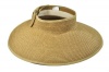 Straw hat w/ Wide Brim Roll-up Sun Visor (Womens, Travel)