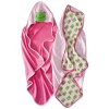 JUST ONE YOU Made by Carter's Baby Newborn 2 Pack Hooded Frog Towel & Bath Towel Set - Pink with Frogs