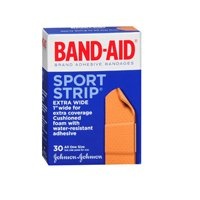 Band-Aid Brand Adhesive Bandages, Sport Strip, Extra Wide, 30 Count (Pack of 2)