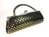 HANDBAG Tube Metallic Leaf - WiseGloves DRESS HANDBAG TOTE PURSE CLUTCH BAG