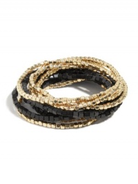 GUESS Bead Stretch Bracelet Set, GOLD