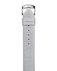 Luxe leather watch strap in modern silver finish, fits size 1, 6 & 21 Philip Stein watch heads.