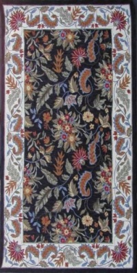 Area Rug 3x3 Round Country & Floral Black Color - Safavieh Chelsea Rug from RugPal