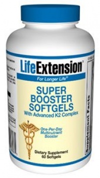 Life Extension, SUPER BOOSTER W/ADVANCED K2 COMPLEX - 60 SOFTGELS