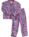 Angel Face Infant Baby Girls 2 Piece Princess Purple Flannel Pajamas Set