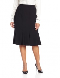 Kasper Women's Plus-Size Crepe Paneled Skirt