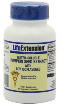 Life Extension Water-Soluble Pumpkin Seed Extract Veggie Caps, 60-Count