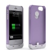 Maxboost Fusion Detachable External iPhone 5S Battery Case / iPhone 5 Battery Case - Fits All Versions of iPhone 5 / iPhone 5S - White/Purple, Lightning Output, MicroUSB Input