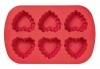 Wilton Ruffled 6 Cavity Silicone Heart Mold Pan