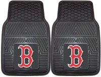 FANMATS 8760 MLB Boston Red Sox Front Heavy Duty Vinyl Car Mat - 2 Pieces