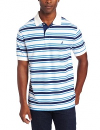 Nautica Men's Short Sleeve Stripe Polo