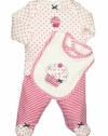 Little Me Baby-Girls Cupcake Lap Shoulder Set, Pink/Multi, 9 Months