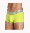 Calvin Klein Men's Steel Micro Low Rise Trunk Brief Underwear-Lime Green-Medium