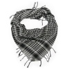 Plaid & Houndstooth Check Soft Square Scarf - Black & White Multi By TrendsBlue