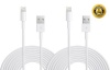 2 PCs Antopos(TM) Extra Long Extended Ten Feet 10 Ft USB Data Cable Wire 8 Pin Lighting to USB Charging Charger Cord Cable for iPhone 5 5C 5S iTouch 5 iPad 4 iPad Mini Nano Latest Model Compatible with iOS 7 (2 Pieces)