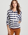 Stripes lend a classic touch to this laid-back cool Vintage Havana hoodie.