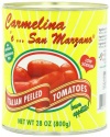 Carmelina Brands Italian Whole Peeled Tomatoes In Puree, 28 Ounce (Pack of 6)