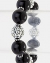 Trendy Fashion Jewelry - Crystal Beads Bracelet - By Fashion Destination (Rhodium) | Free Shipping