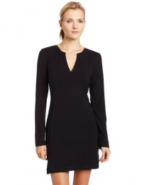 Calvin Klein Women's Essentials Long Sleeve Night Dress, Black, Large