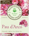 Traditional Medicinals Pau D'Arco Herbal Tea, 16-Count Wrapped Tea Bags (Pack of 6)