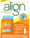 Align B. Infantis 35624 Probiotic Supplement 28 Count With Trial Pack Of Metamucil Orange Sugar Free Smooth Texture Powder Packets 10 Count - Kit