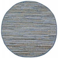 Blue Jeans Denim & Hemp 5x5' Round Rug