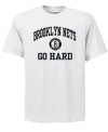 Nothing but the Nets. Cheer on the Brooklyn Nets as they go hard making buckets in this tee by Majestic.