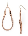 Modern glam with a twist, this pair of Alexis Bittar drop earrings captures the cool girl, crafted of rose gold plated metal and lit up with pavé crystals.