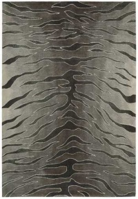 Nourison Rugs Contour Collection CON30 Silver Rectangle 5' x 7'6 Area Rug