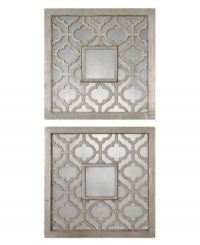 Modernize your space with the airy elegance of Sorbolo Squares mirrors. With their Moorish-inspired panel design and silver on silver lightness, your space will be invigorated by their bohemian chic.