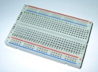 BB400 Solderless Plug-in BreadBoard, 400 tie-points, 4 power rails, 3.3 x 2.2 x 0.3in (84 x 55 x 9mm)