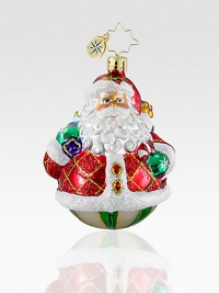 Artisan-crafted Christmas collectible in hand-blown glass, individually hand-painted and glitter-dusted with one-of-a-kind charm you'll cherish forever. Hand-blownHand-painted3 highMade in Poland