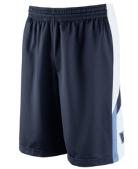 Get your game on while supporting your favorite NCAA team with these Villanova Wildcats basketball shorts featuring Dri-Fit technology from Nike.