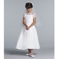 Us Angels Girl White Organza Communion Easter Dress 14