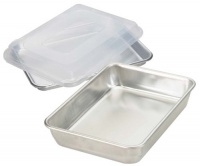 Nordic Ware 3 Piece Baker's Quarter Sheet and Cake Pan Combo Pack with Lid