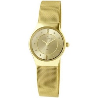 Skagen Light Gold Tone Mesh Band Watch