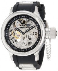 Invicta Men's 1088 Russian Diver Mechanical Skeleton Dial Black Polyurethane Watch