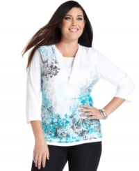 Polished weekend wear starts with Style&co.Sport's layered look plus size hoodie-- just add your fave causal bottoms.