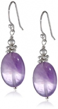 Sterling Silver Oval Bead Drop Earrings