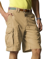 Rugged classic-fitting short in washed cotton chino.