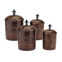 Set of 4 Versailles Canisters 4Qt/2Qt/1.5Qt/1Qt